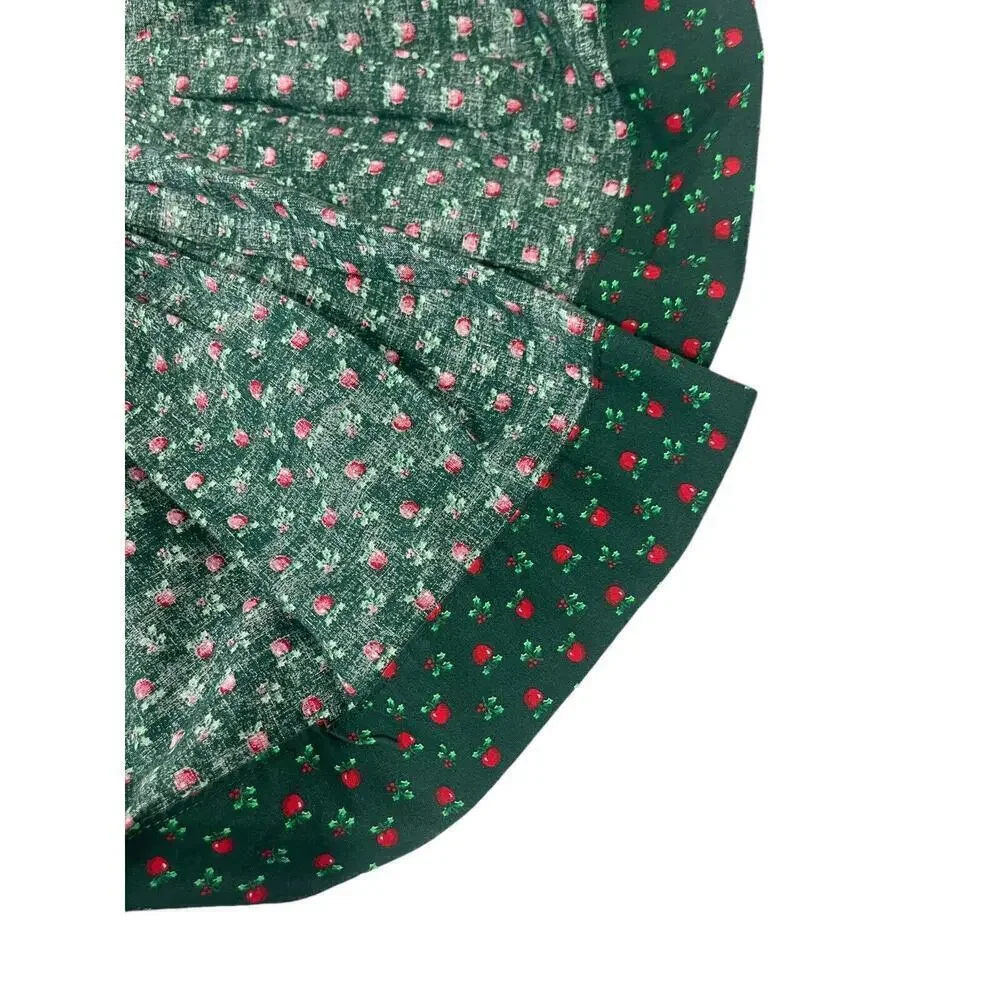 Handmade‎ Red Green Holiday Christmas Photo Apple Baby Girl Dress 12 Months?